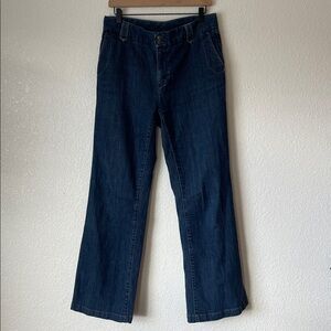 Women’s size 10 Tall Eddie Bauer midrise boot cut dark denim Jeans